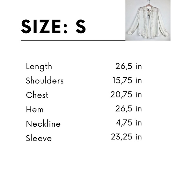 NWT DKNY Women Long Sleeve Blouse Ivory Sz S Button Down Shiny White Relaxed Fit - Picture 3 of 14